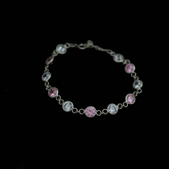 Pink and white stones bracelet - Picture 2 of 2